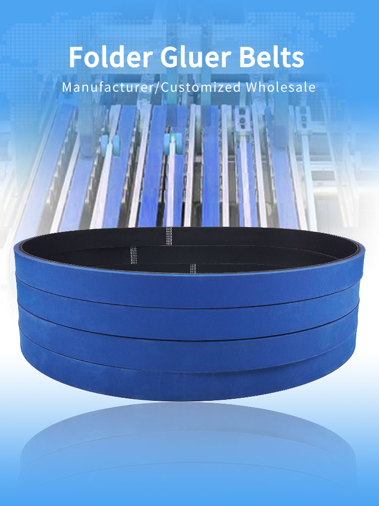 blue folder gluer belts