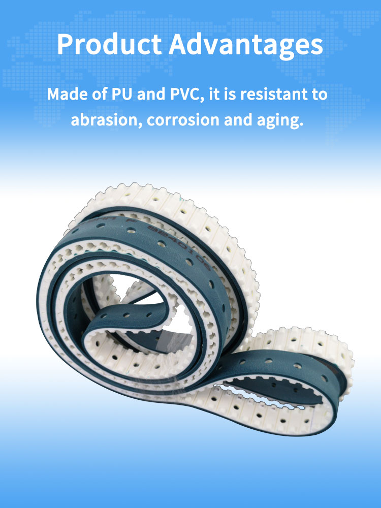 Special custom pvc coating pu closed loop vffs machine pull belts 10