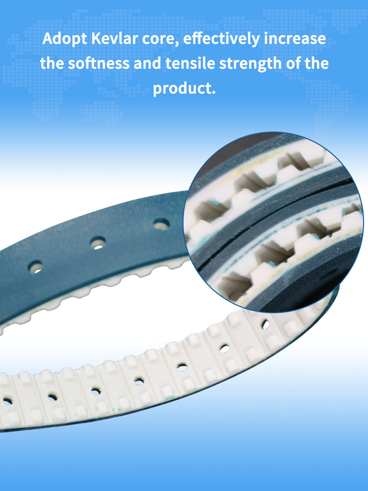 Special custom pvc coating pu closed loop vffs machine pull belts 12