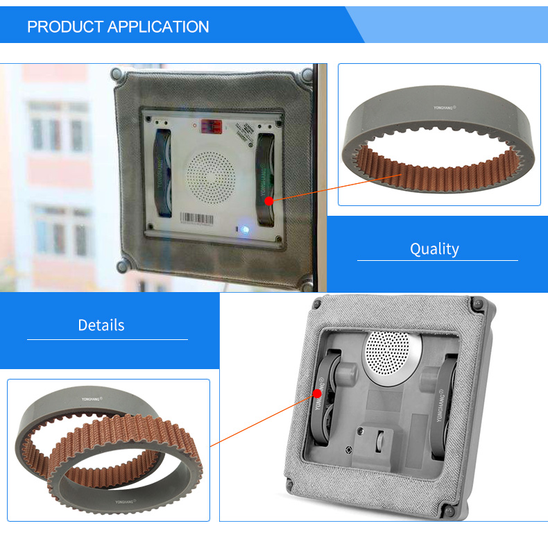 Window Cleaning Robot Accessories W953 W950 Drive Wheel track Belt Gray Silicone 5M210-15/5M240-15 13