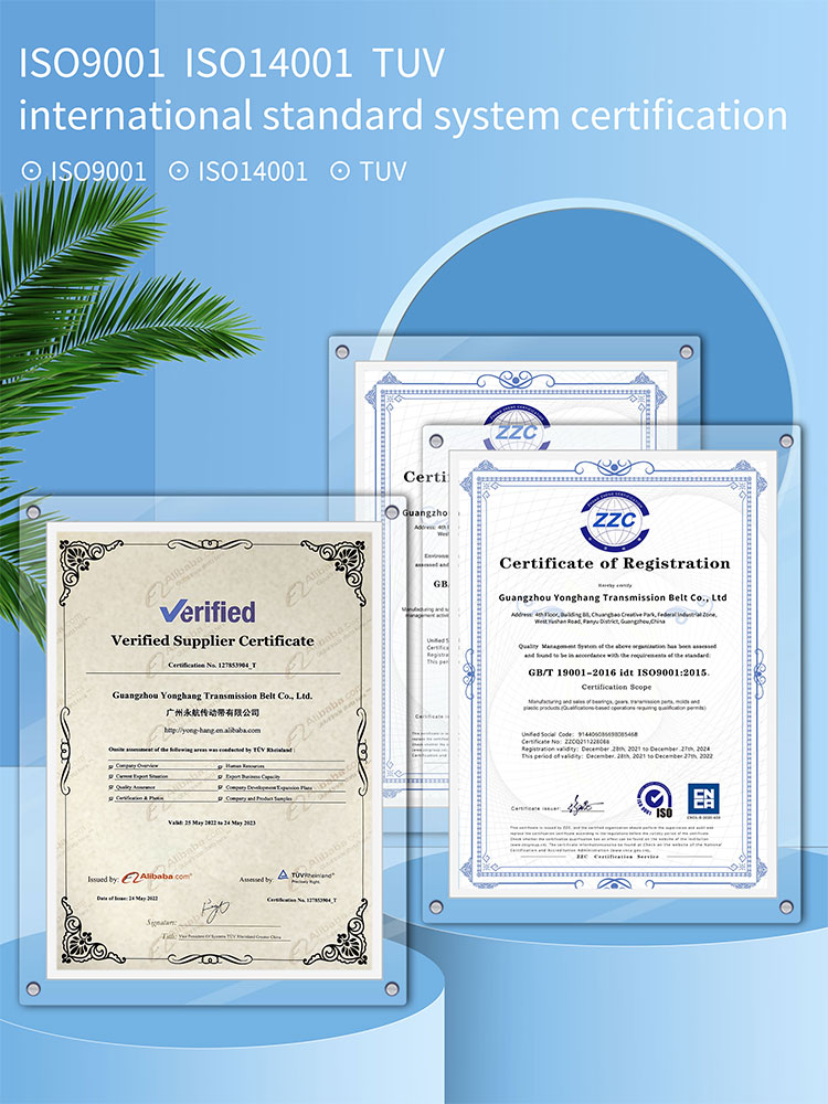 Correia sincronizadora industrial de poliuretano (PU) moldada, sem costura e aberta, da Yonghangbelt. 23