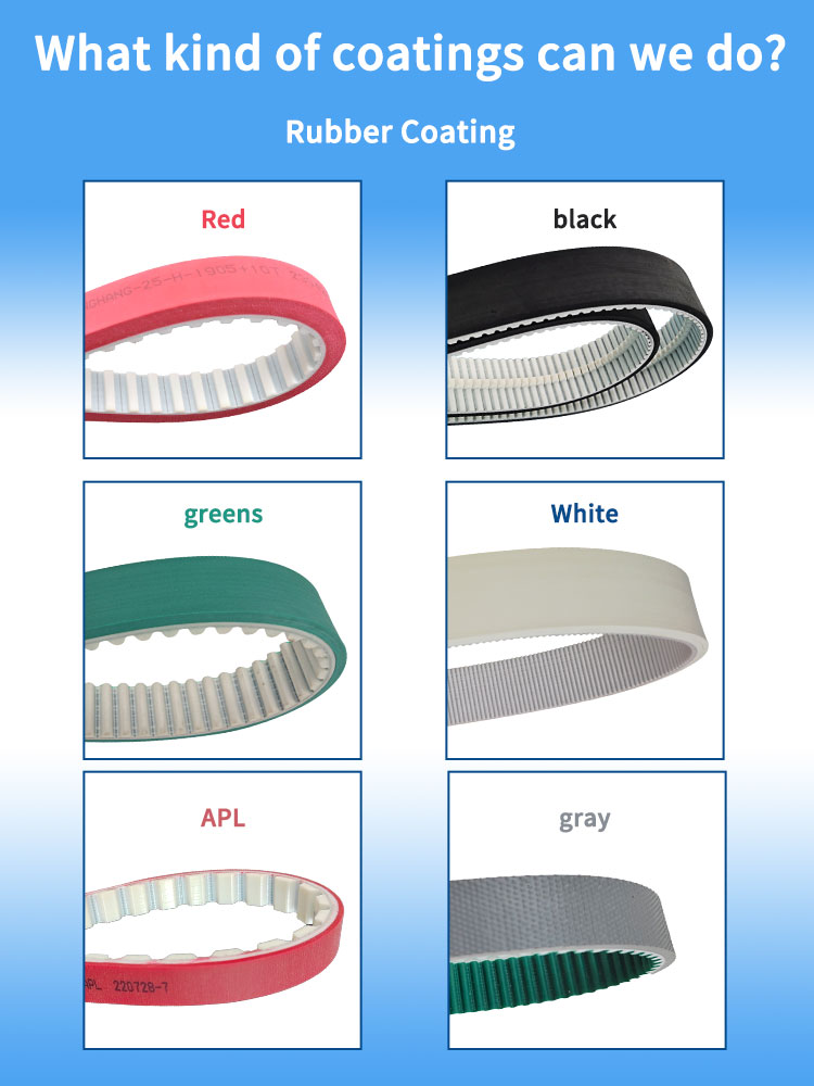 Correia sincronizadora industrial de poliuretano (PU) moldada, sem costura e aberta, da Yonghangbelt. 12