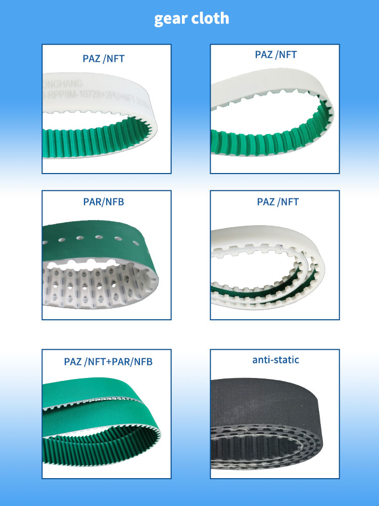 Correia sincronizadora industrial de poliuretano (PU) moldada, sem costura e aberta, da Yonghangbelt. 18