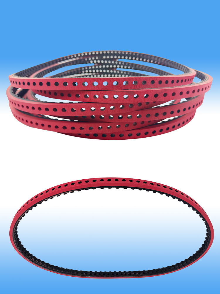 Yonghangbelt custom nonstandard T10.5-934.5-12+5mm Tobacco machinery industry red rubber cover Tobacco Timing belts 14