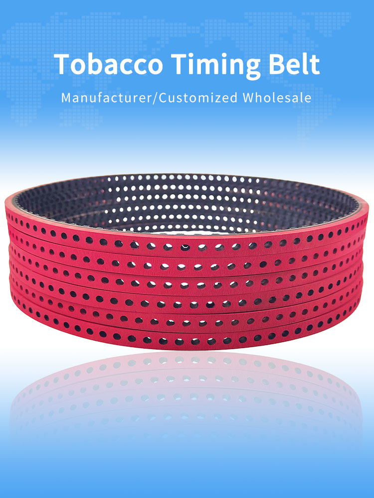 Yonghangbelt custom nonstandard T10.5-934.5-12+5mm Tobacco machinery industry red rubber cover Tobacco Timing belts 8