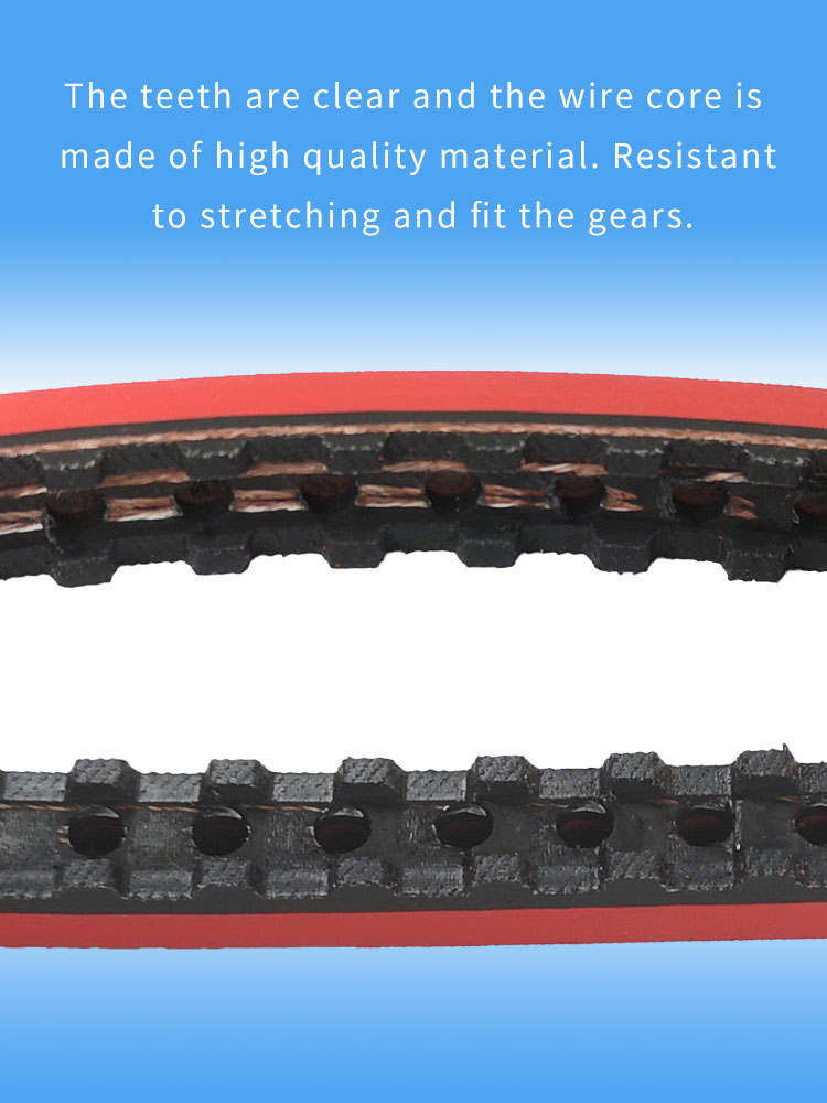 Yonghangbelt custom nonstandard T10.5-934.5-12+5mm Tobacco machinery industry red rubber cover Tobacco Timing belts 11