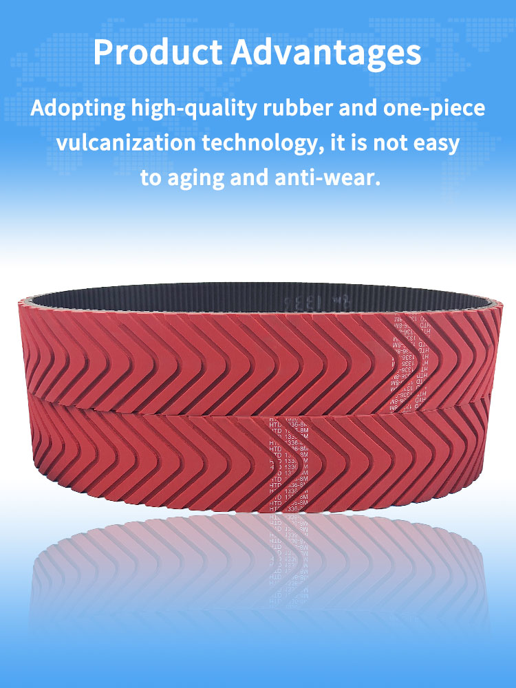 Yonghang Customized Surface Pattern Rubber coated Timing belts Pool Cleaning Robot Tracks Belts 9