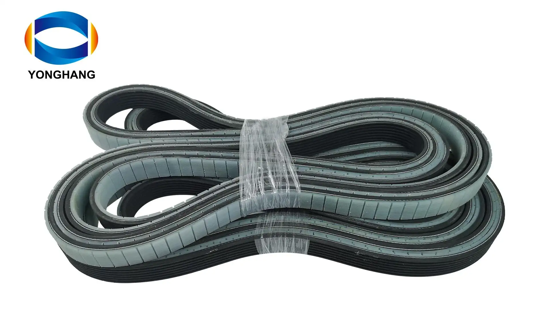 Yonghang PJ PK PL PM type poly v polyurethane haul off pulling belts with PU Coated horizontal groove 1