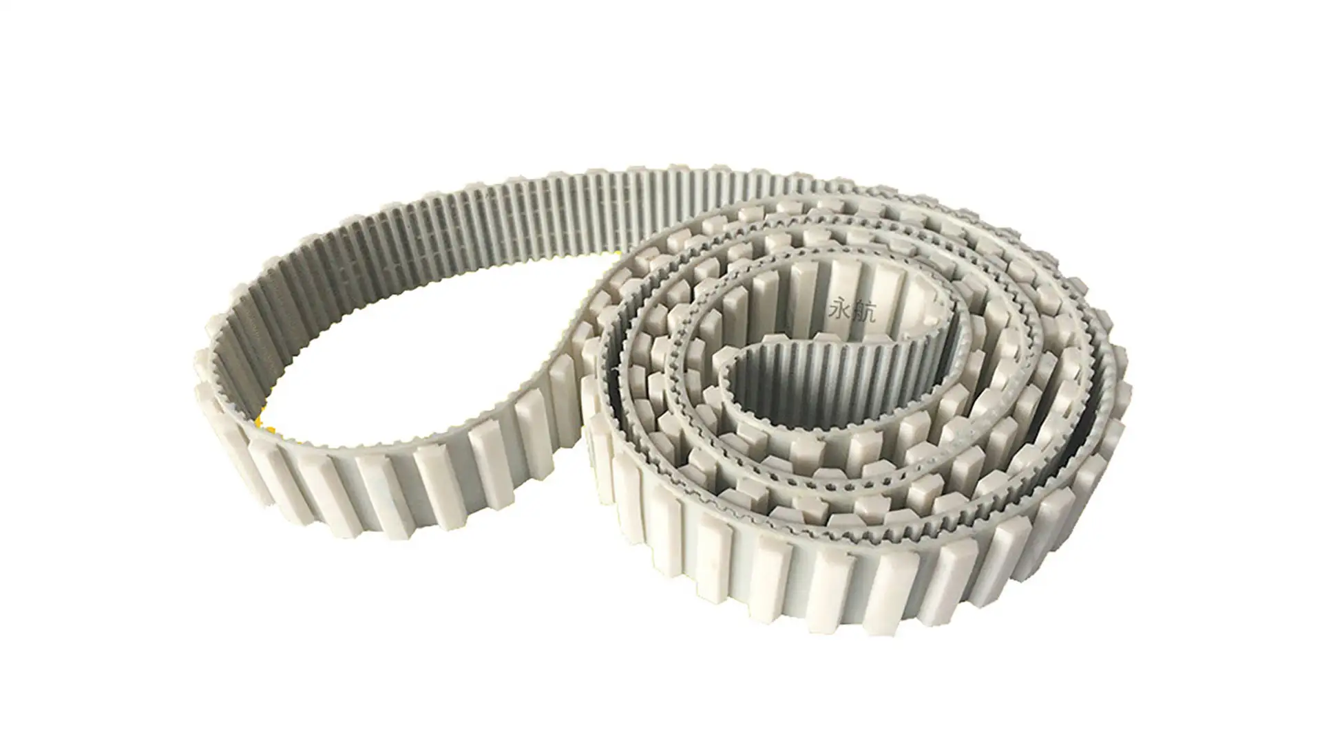 The application of a great variety of Cleats on the back of YONGHANG PU timing belt with Cleats 1