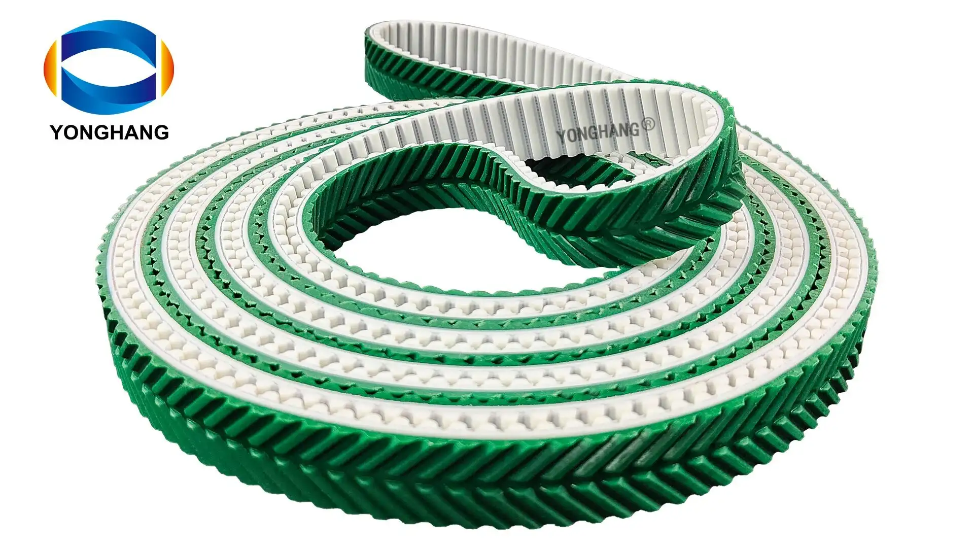 Yonghangbelt polyurethane  fishbone coating Timing Belt for Glass Machinery manufacturers 1