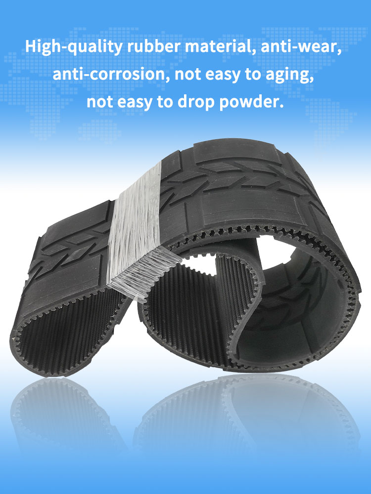 Yonghangbelt rubber timing belt caterpillar for PV cleaning robot 13
