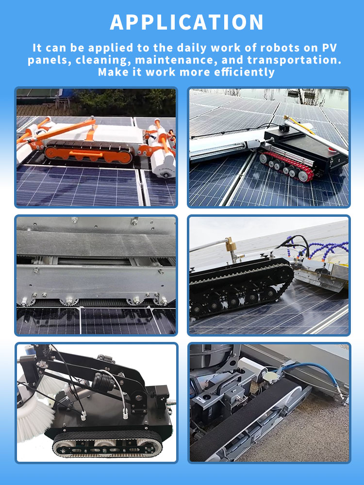 Yonghangbelt rubber timing belt caterpillar for PV cleaning robot 17