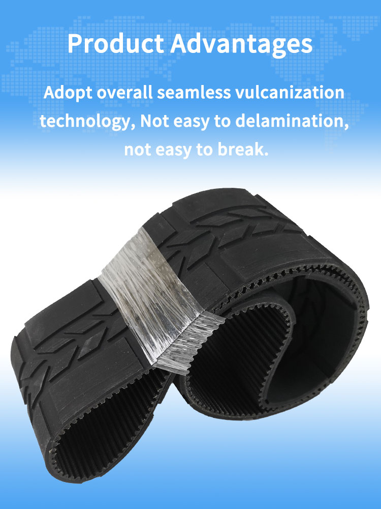 Yonghangbelt rubber timing belt caterpillar for PV cleaning robot 12