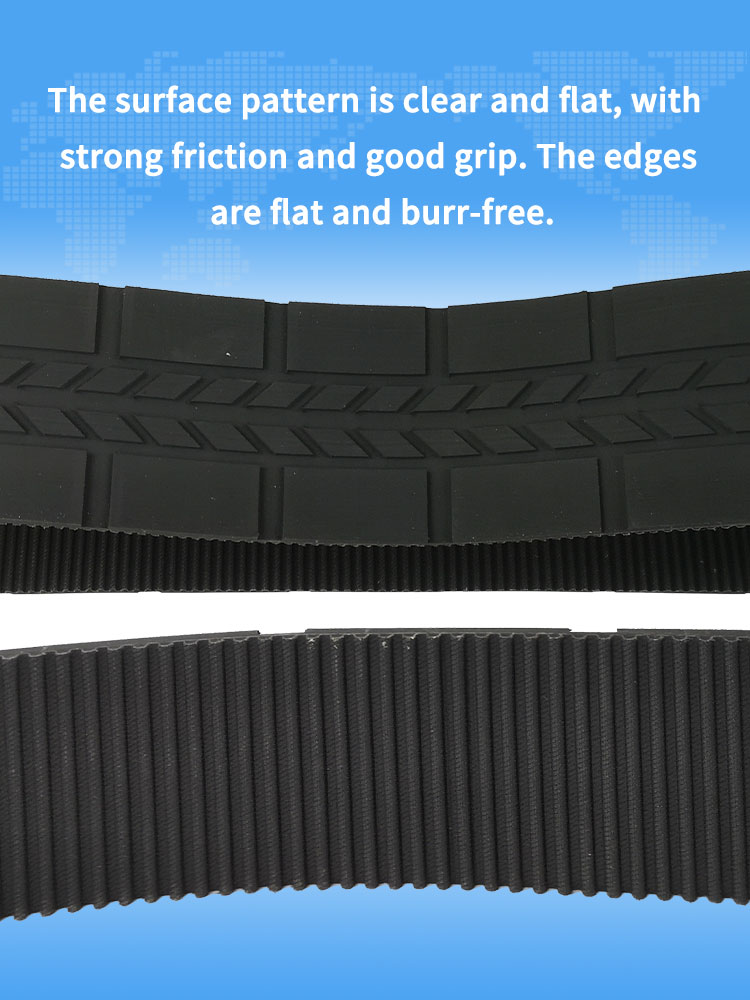 Yonghangbelt rubber timing belt caterpillar for PV cleaning robot 14