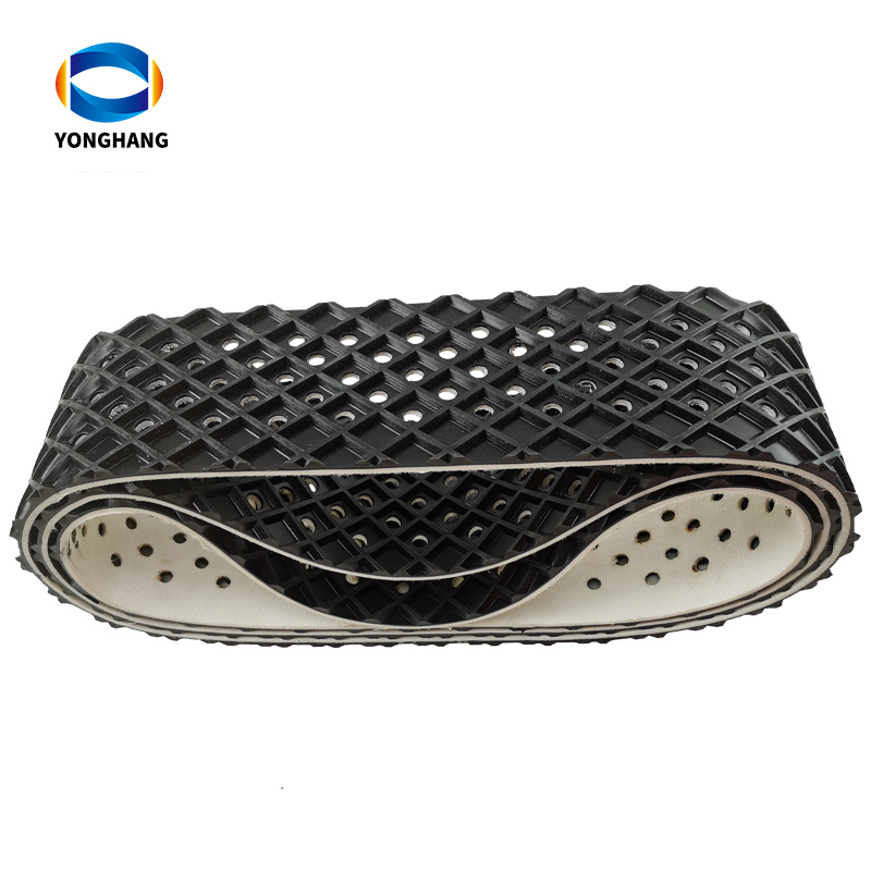 Black diamond grid perforated suction belt carton machinery conveyor belt paper laminating machine box gluer industrial 12