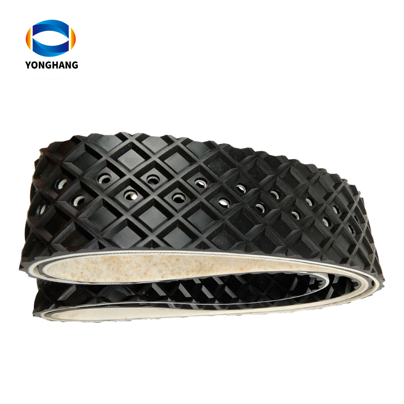 Black diamond grid perforated suction belt carton machinery conveyor belt paper laminating machine box gluer industrial 8