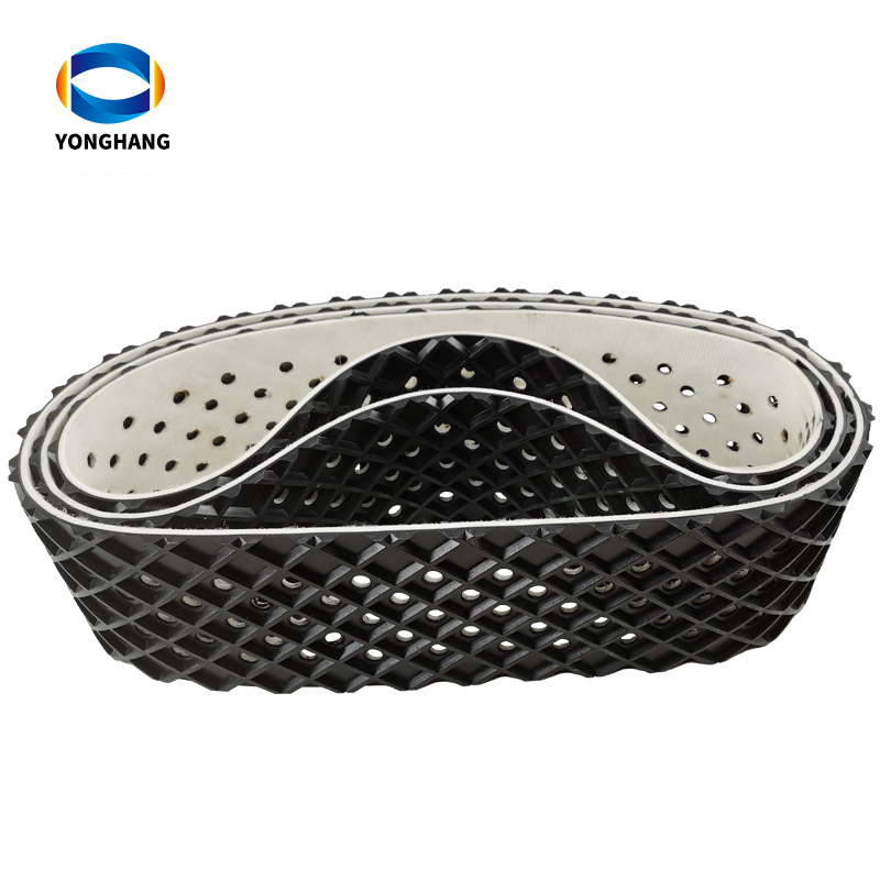Black diamond grid perforated suction belt carton machinery conveyor belt paper laminating machine box gluer industrial 13