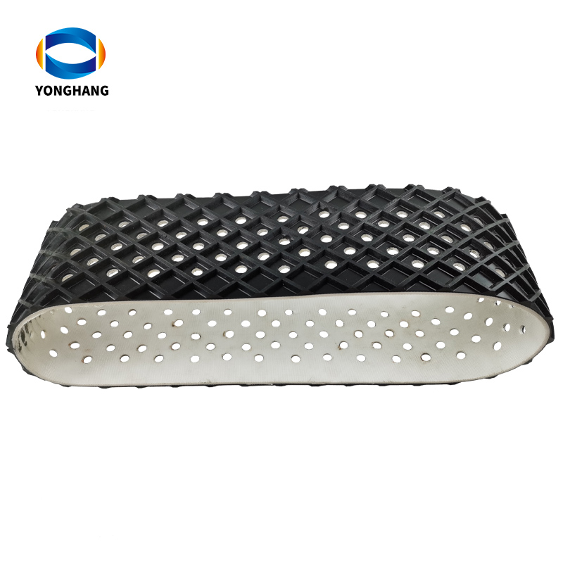 Black diamond grid perforated suction belt carton machinery conveyor belt paper laminating machine box gluer industrial 11