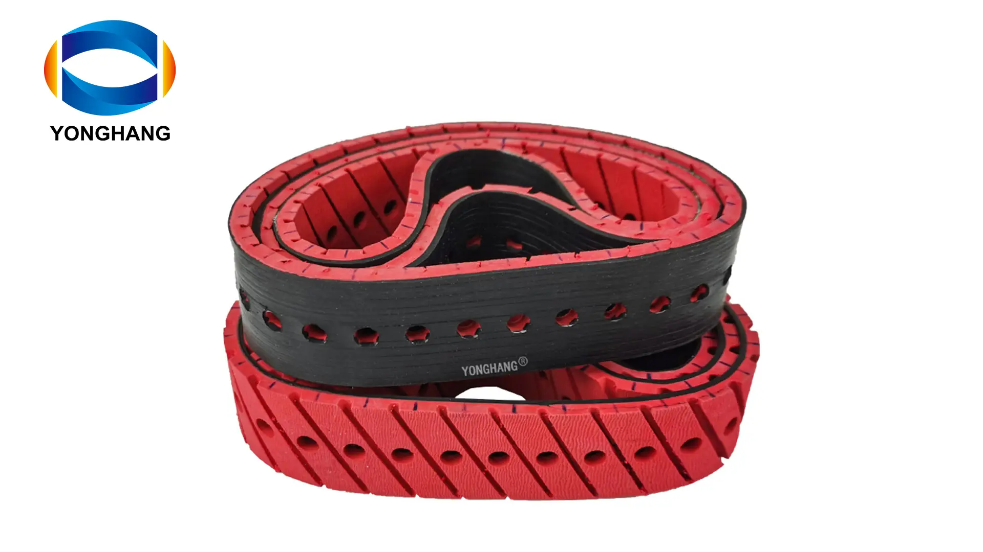 customization vacuum chambers grooves red rubber Linatex flat belts for card lssuing machine 1