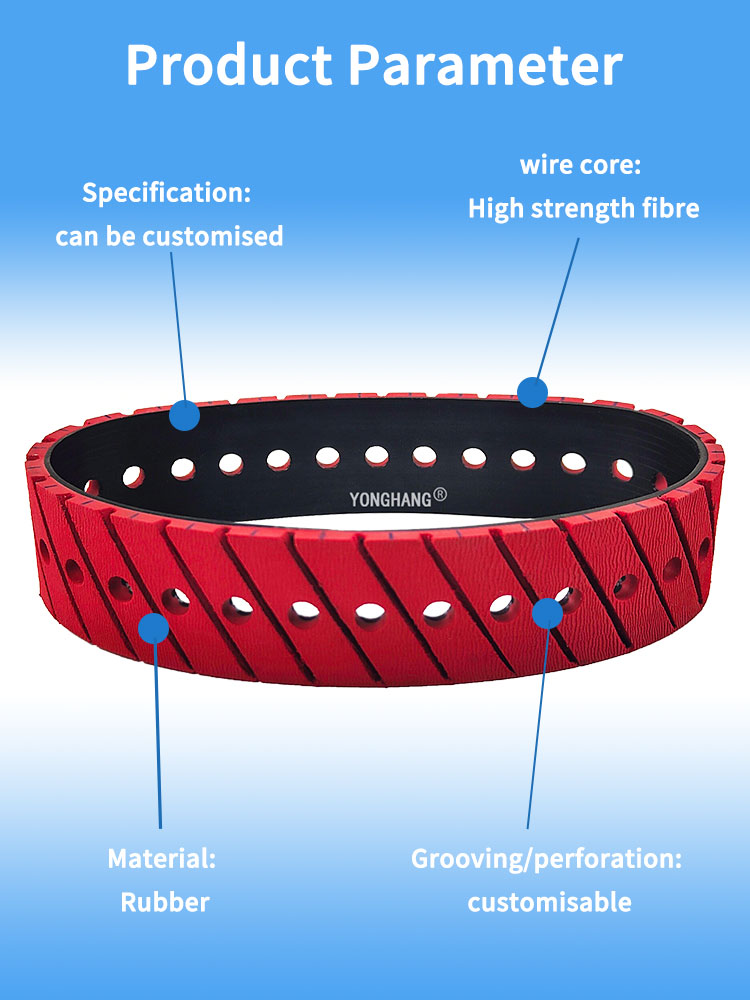 customization vacuum chambers grooves red rubber Linatex flat belts for card lssuing machine 10