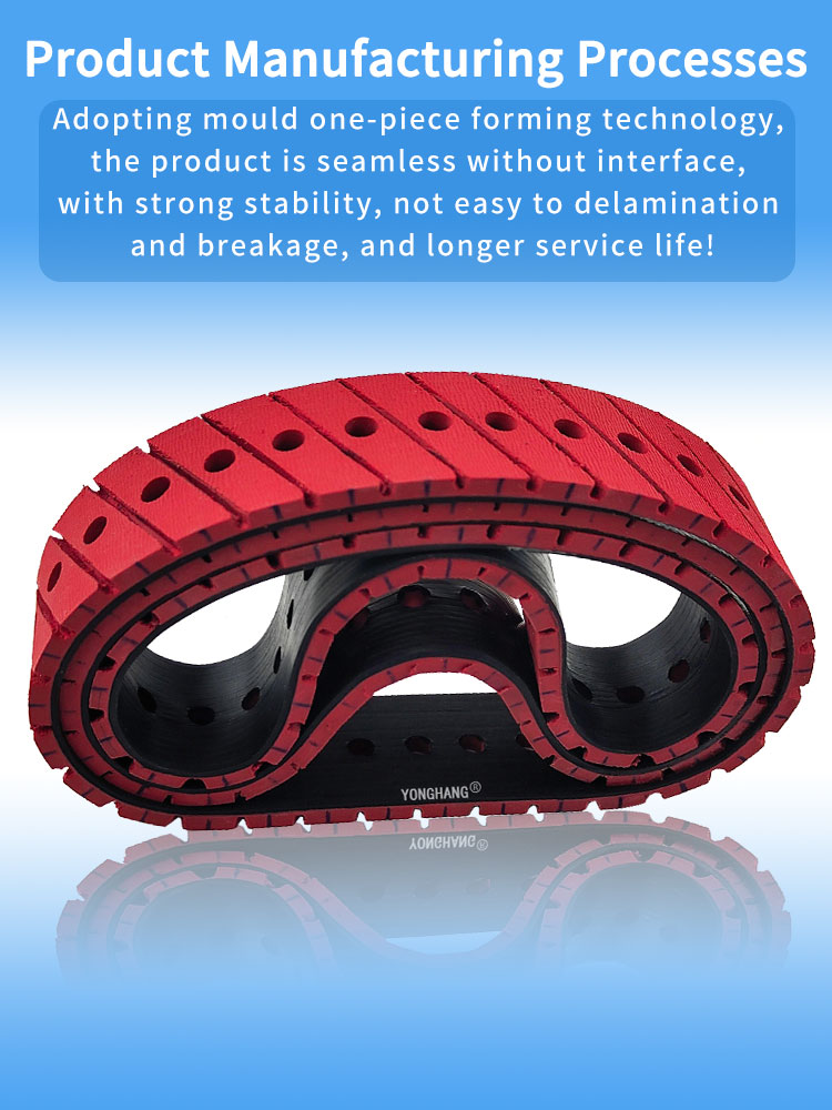 customization vacuum chambers grooves red rubber Linatex flat belts for card lssuing machine 11
