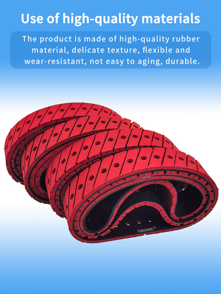 customization vacuum chambers grooves red rubber Linatex flat belts for card lssuing machine 12