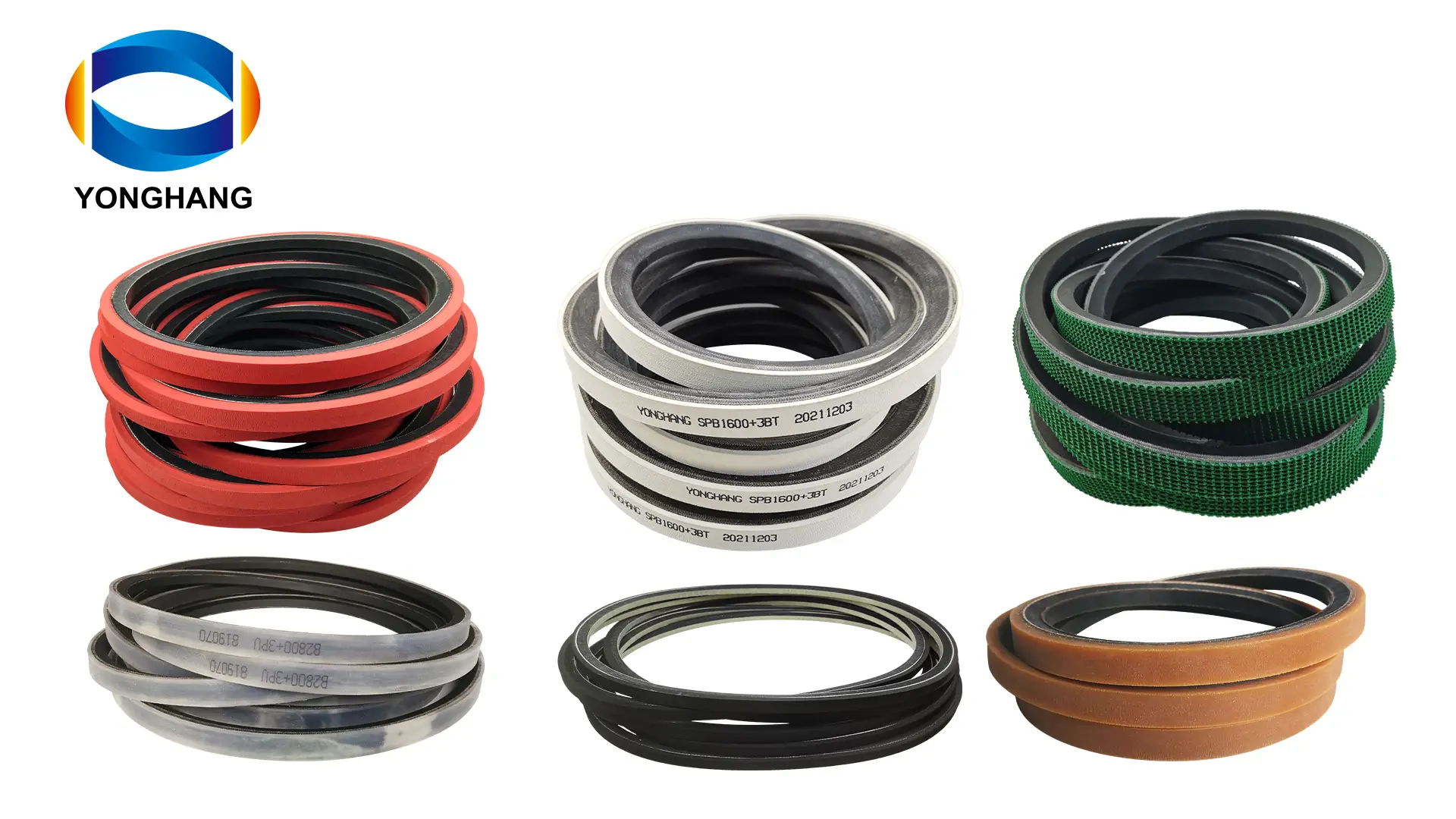 Yonghangbelt rubber coated v belts for woodworking chopstick machine 1