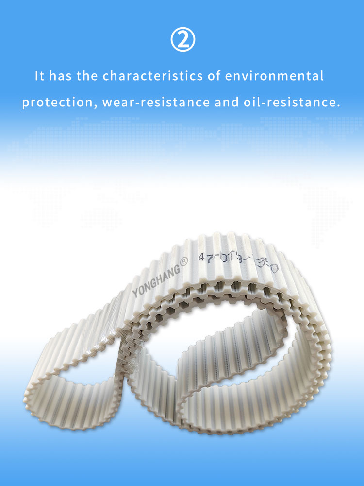 seamless endless TPU timing belts Double-sided tooth DBT9-1350-47 for sausage machine 9