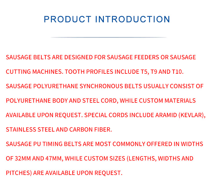 seamless endless TPU timing belts Double-sided tooth DBT9-1350-47 for sausage machine 14