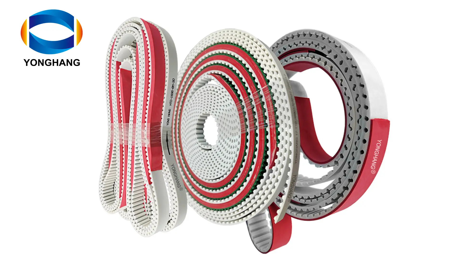 Polyurethane APL red rubber coating pvc rough top power transmission closed loop timing belts for Brick make Machine 1