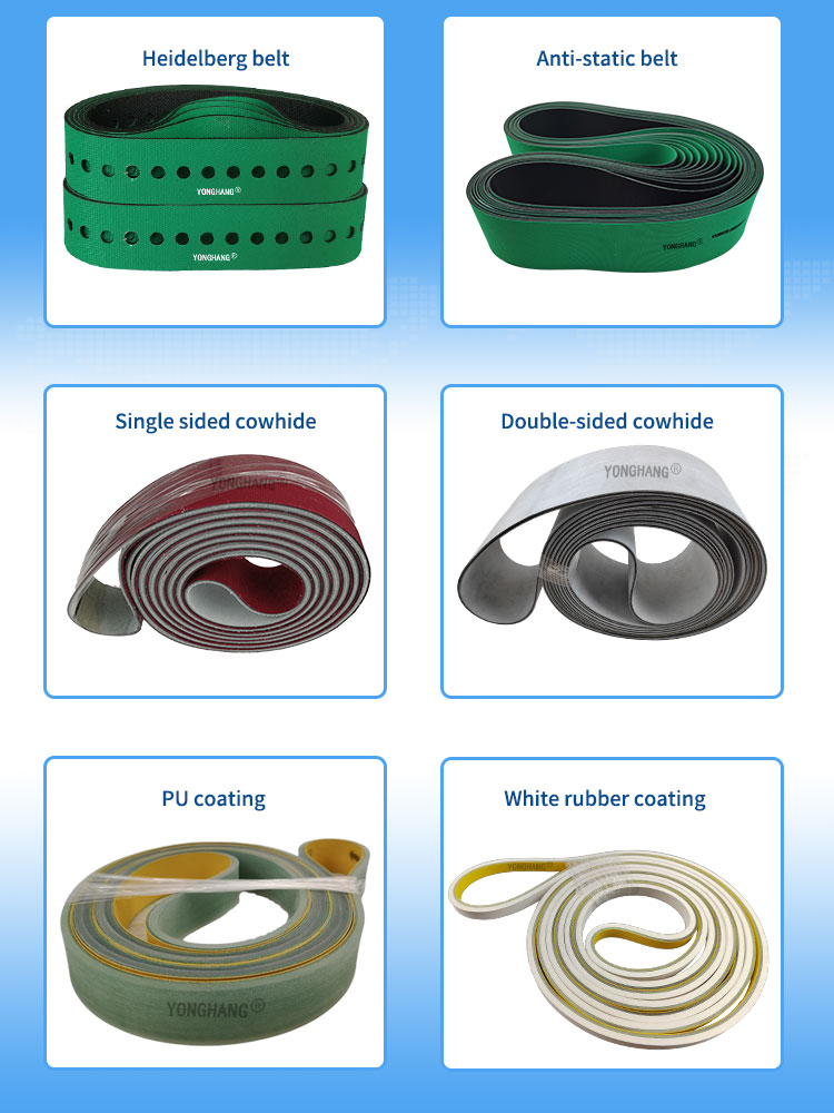 Yonghangbelt Open end  high speed rubber coated groove v-guides polyamide belt nylon sandwich transmission belt 11