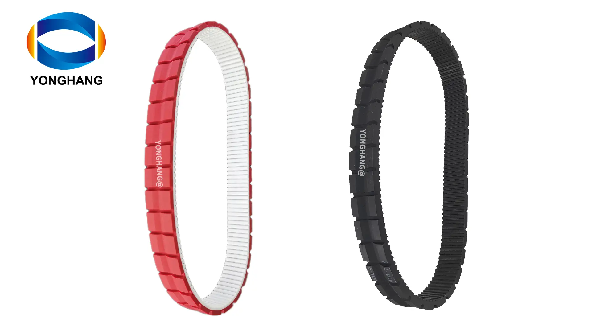 AT5 PU timing belts with red black coated grooving for Optical fiber cable blowing machine 1