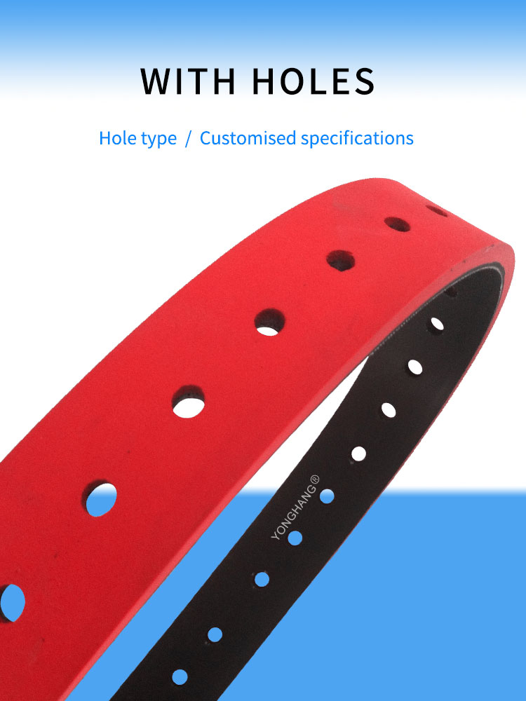 rubber flat belts with hole
