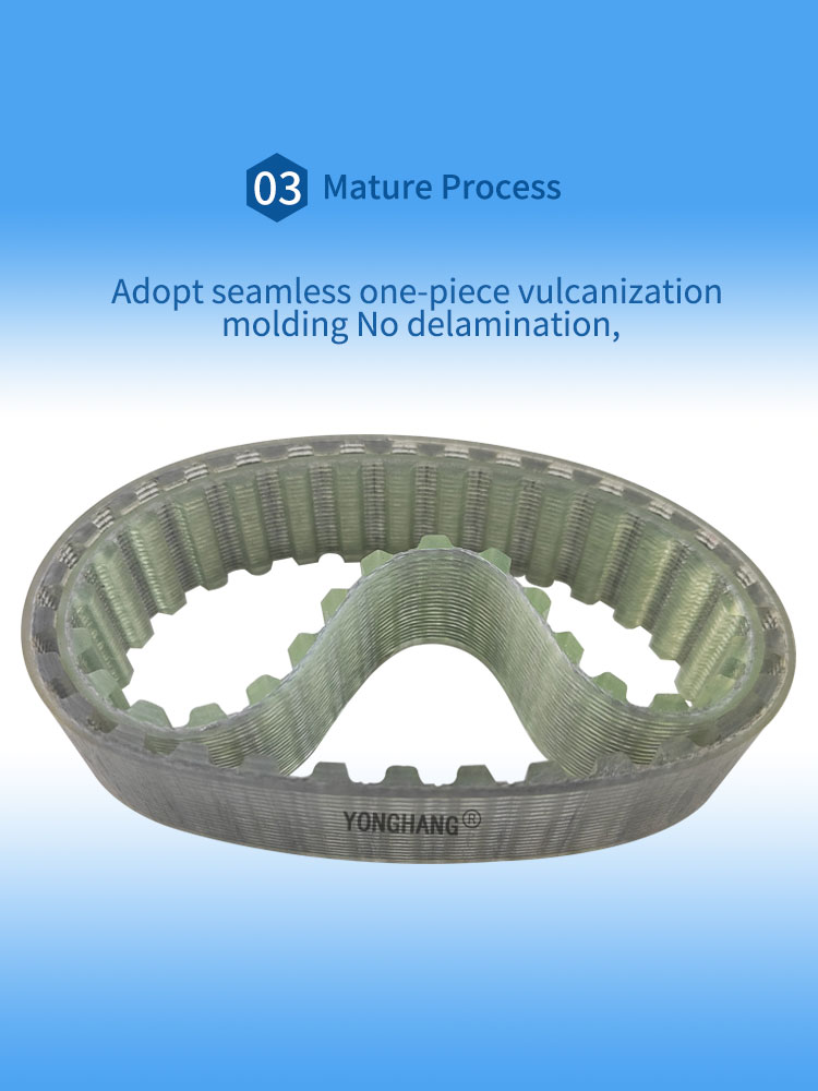 Customized T9-279food grade pu transparent sausages timing belts 10