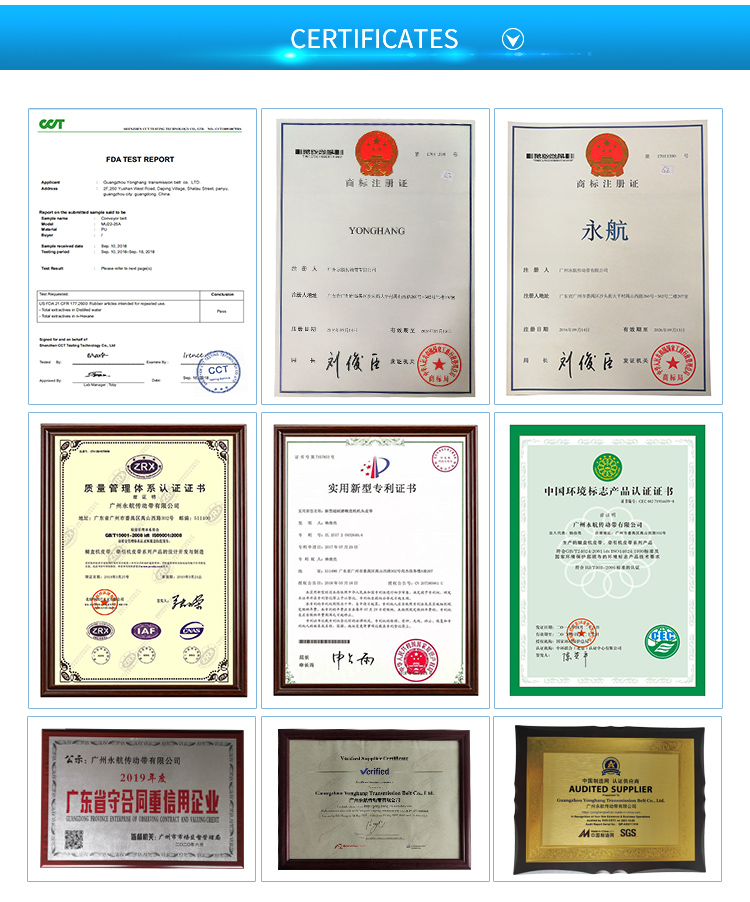 Yonghangbelt Auto fan poly v belt PH PJ PK PL PM rubber ribbed v-belts supplier 19