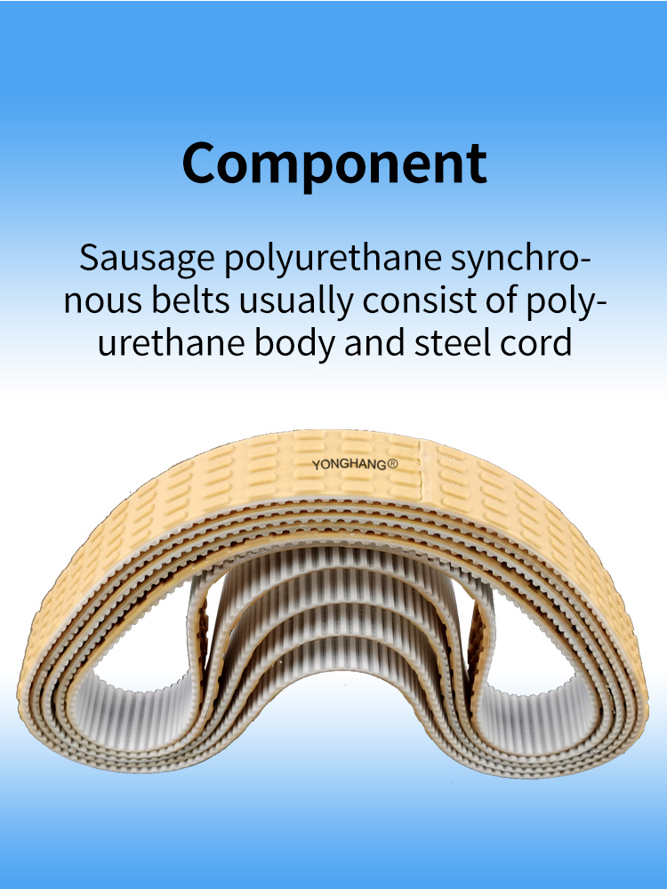 Manufacturers  Customized T5 Toothed Drive Belt Material for Sausage Conveyor Cutting Machine with Polyurethane 11