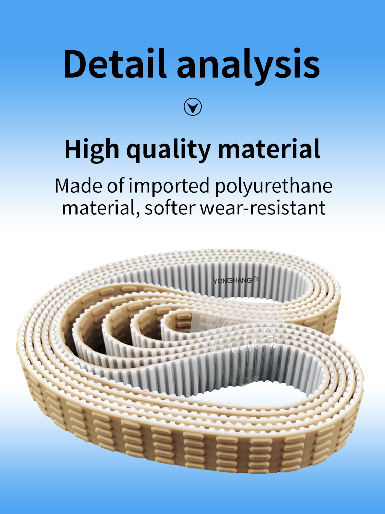 Manufacturers  Customized T5 Toothed Drive Belt Material for Sausage Conveyor Cutting Machine with Polyurethane 8