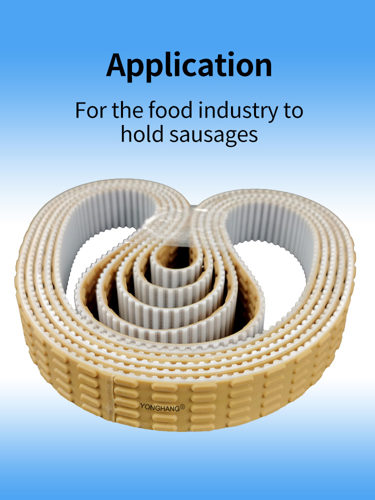 Manufacturers  Customized T5 Toothed Drive Belt Material for Sausage Conveyor Cutting Machine with Polyurethane 10