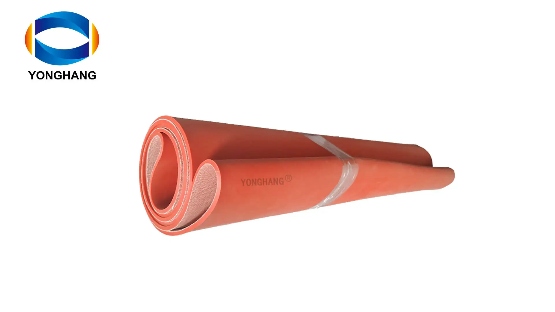 Customised high temperature resistant red silicone conveyor flat belts 1