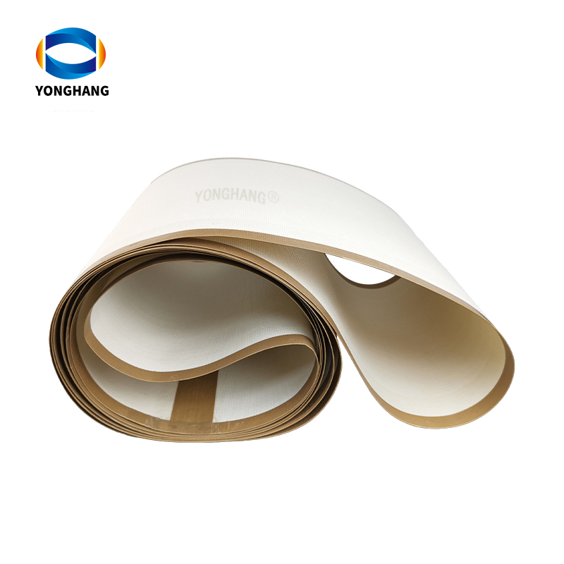 Professional manufacturer high temperature resistant to 300 degrees ovens white PTFE teflon conveyor belt 10