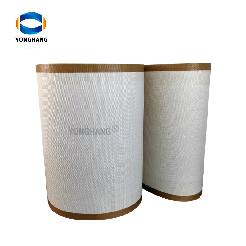 Professional manufacturer high temperature resistant to 300 degrees ovens white PTFE teflon conveyor belt 9