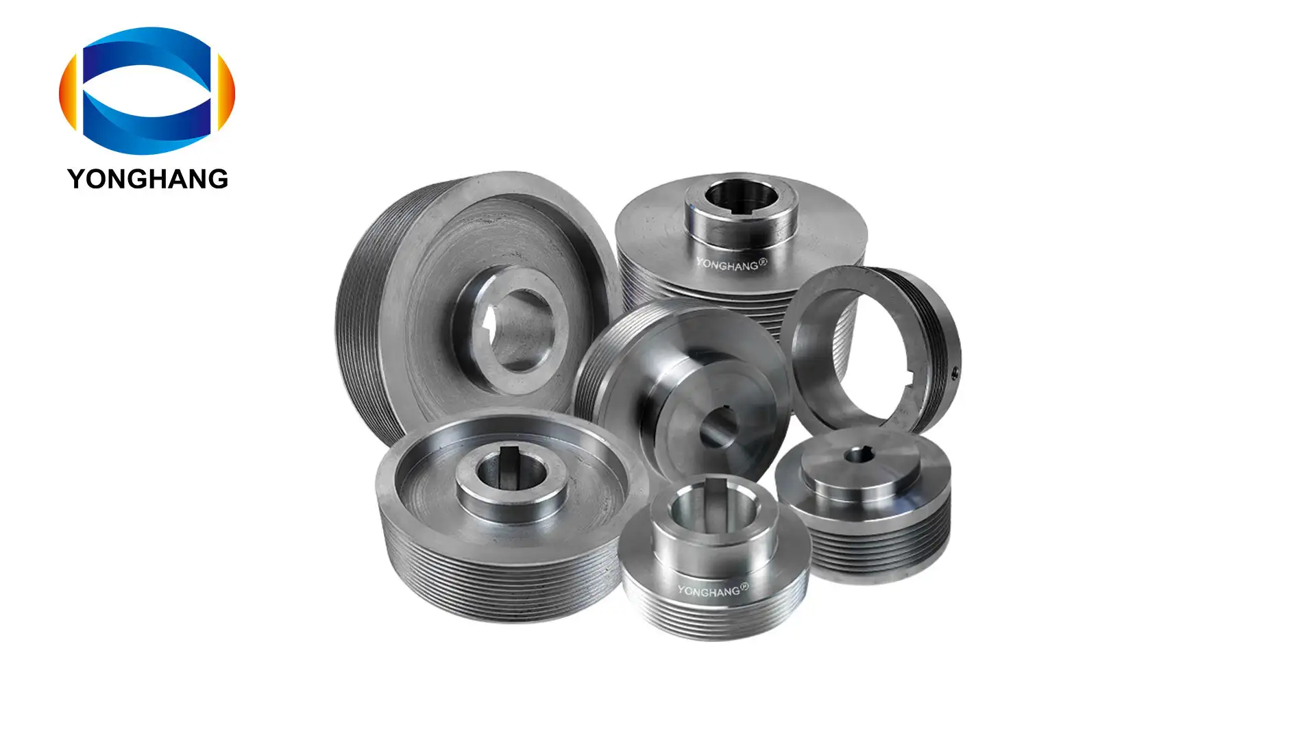 Customized Full range of PH PJ Pk PL PM carbon steel  aluminum Aluminum alloy ribbed pulley 1