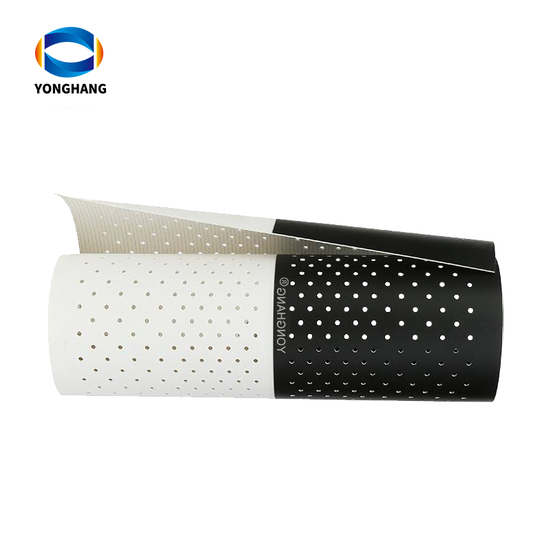 Half Black And Half White PVC Perforated Conveyor Belt With Holse For Automatic Rigid Box Maker Machine 9
