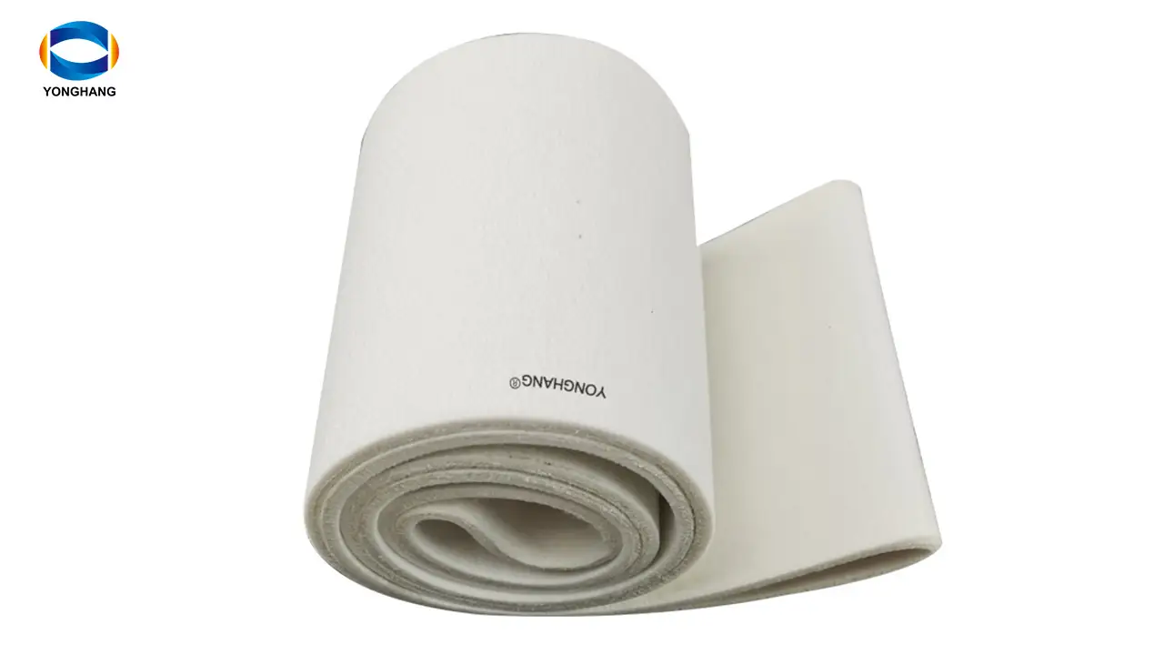 Heat resistant white double-sided wool  felt conveyor belt for CNC cutting machine manufacturer 1