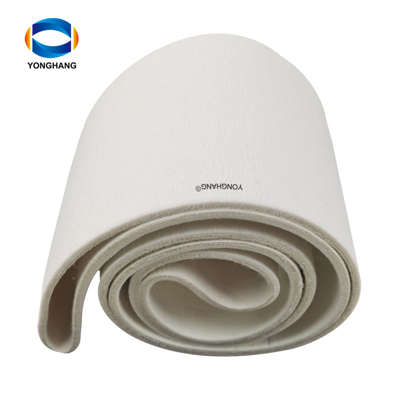 Heat resistant white double-sided wool  felt conveyor belt for CNC cutting machine manufacturer 8