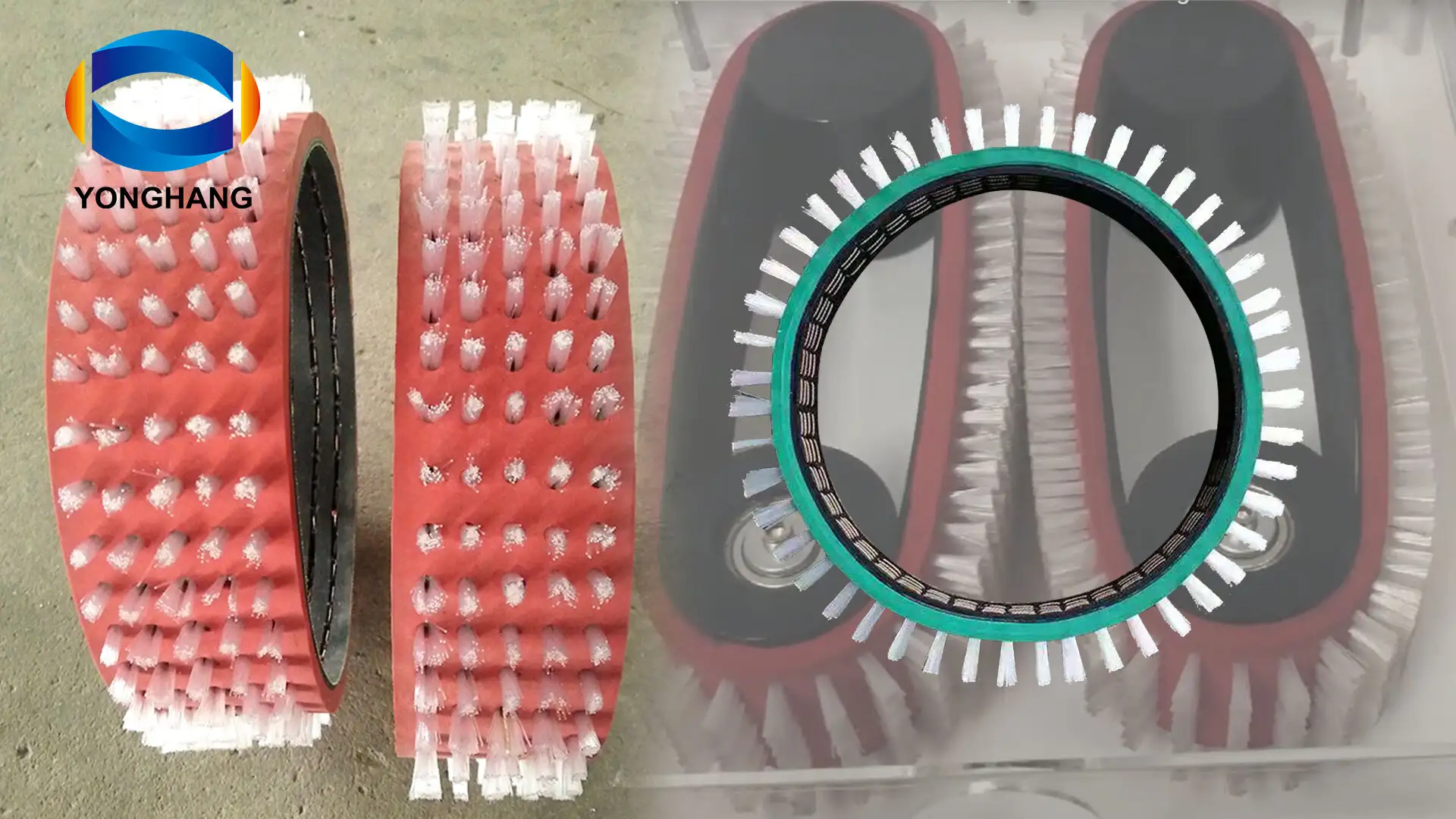 Escovas longas trançadas, proteção, desenrolar, correia da máquina, correia da máquina de escovação de arame 1