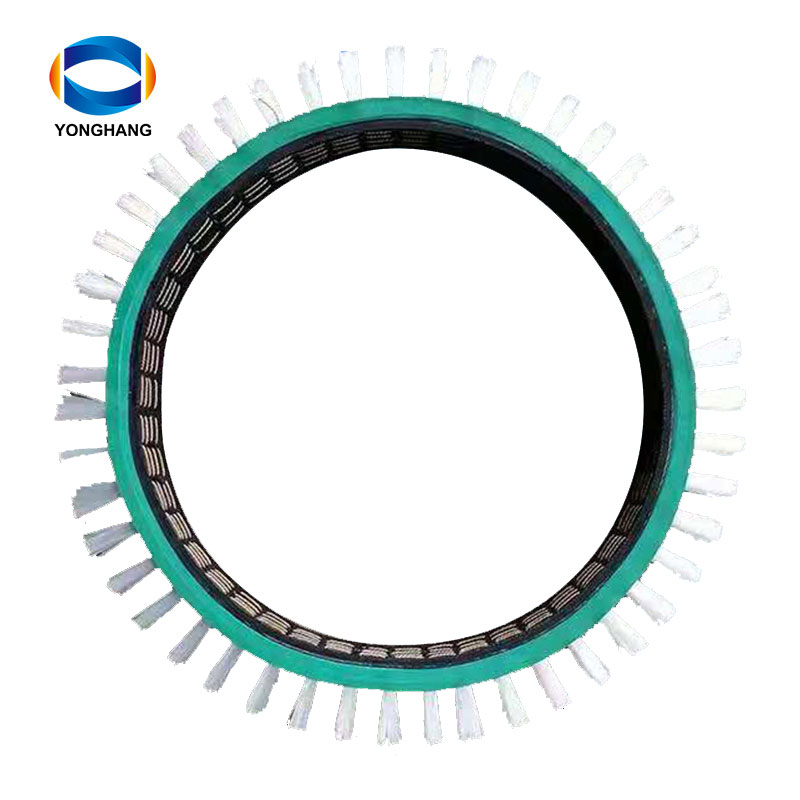 Escovas longas trançadas, proteção, desenrolar, correia da máquina, correia da máquina de escovação de arame 9