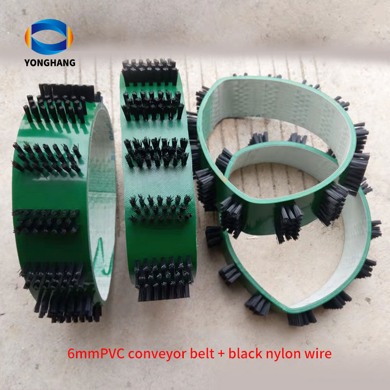 Escovas longas trançadas, proteção, desenrolar, correia da máquina, correia da máquina de escovação de arame 14