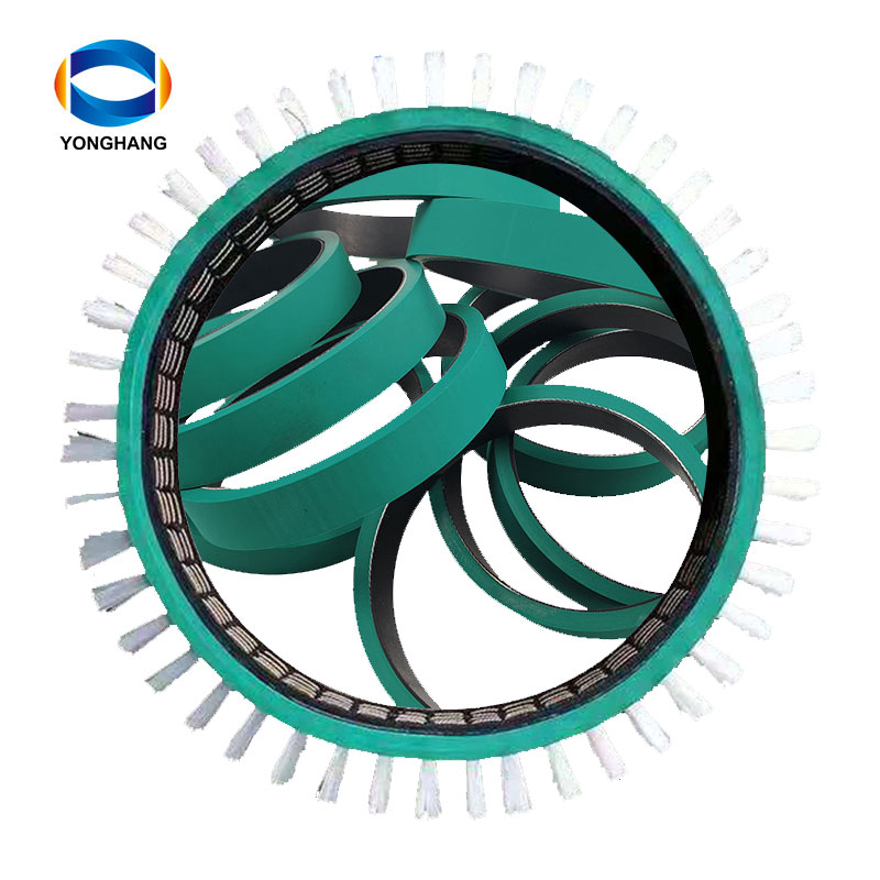 Escovas longas trançadas, proteção, desenrolar, correia da máquina, correia da máquina de escovação de arame 16