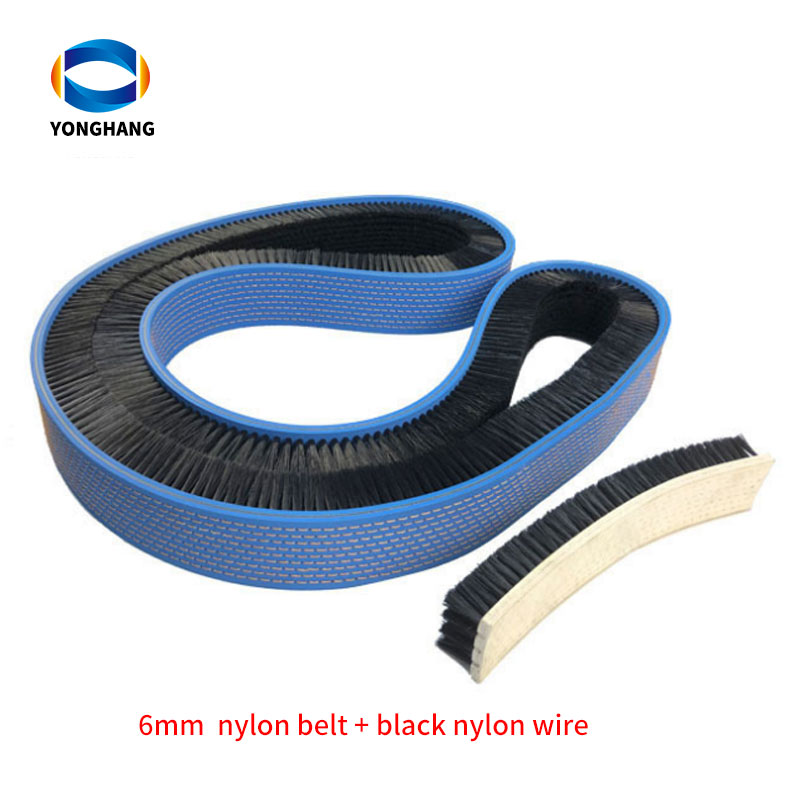 Escovas longas trançadas, proteção, desenrolar, correia da máquina, correia da máquina de escovação de arame 15